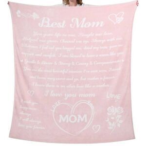 Best Mom Throw Blanket 65x55 inches